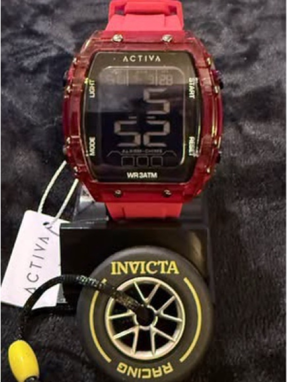 Invicta Activa Red Digital Sport Watch w/free keychain